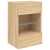 vidaXL TV Wall Cabinet with LED Lights Sonoma Oak 40x30x60.5 cm