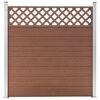 vidaXL WPC Fence Set 2 Square 353x185 Brown