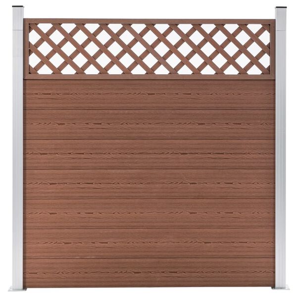 vidaXL WPC Fence Set 2 Square 353x185 Brown