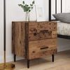 vidaXL Bedside Cabinet with Drawer 2 pcs Old Wood 40 x 35 x 47.5 cm