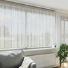 vidaXL Lace Curtain with Curtains Floral White 140 x 400 cm Polyester