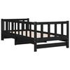 vidaXL Pull-out Day Bed without Mattress Black 2x(90x190)cm