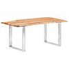 vidaXL Dining Table with Live Edges Solid Acacia Wood 200 cm 3.8 cm
