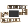 vidaXL TV Cabinet Set Wall-mounted 10 pcs Artisan Oak Engineered Wood