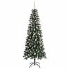 vidaXL Artificial Christmas Tree with 300 LEDs with Stand Green 240 cm