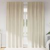 vidaXL Blackout Curtains 2 pcs Cream 140 x 245 cm Velvet