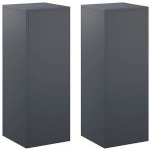 vidaXL Plant Stand 2 pcs Anthracite 30 x 30 x 80 cm Galvanised Steel
