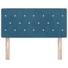 vidaXL LED Headboard with LED Strip Lights Dark Blue 100 cm Polyester