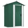 vidaXL Garden Shed Green 126x97.5x177 cm Galvanised Steel