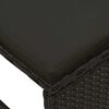 vidaXL Garden Sofa Set 6 pcs Black Poly Rattan