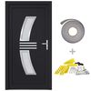 vidaXL Front Door Anthracite 108x208 cm PVC