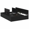 vidaXL Storage Bed Frame Black Oak 140 x 190 cm Engineered Wood