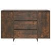 vidaXL Sideboard with 3 Drawers Smoked Oak 120x41x75 cm Engineered Wood