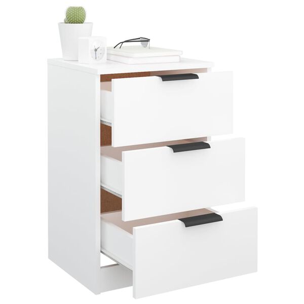 vidaXL Bedside Cabinet White 40x36x65 cm