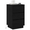 vidaXL Bedside Cabinet Black Oak 39 x 34.5 x 65 cm Engineered wood