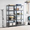 vidaXL 5-Layer Storage Shelves 2 pcs Anthracite Steel&Engineered Wood