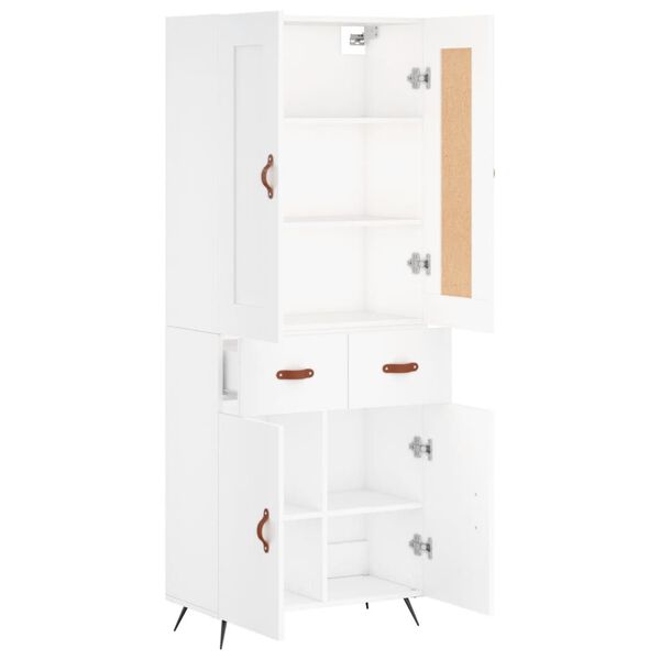 vidaXL Highboard White 69.5x34x180 cm Engineered Wood