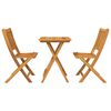 vidaXL Garden Bistro Set 3 pcs Brown Solid acacia wood