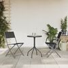 vidaXL 3 Piece Garden Dining Set Black Steel