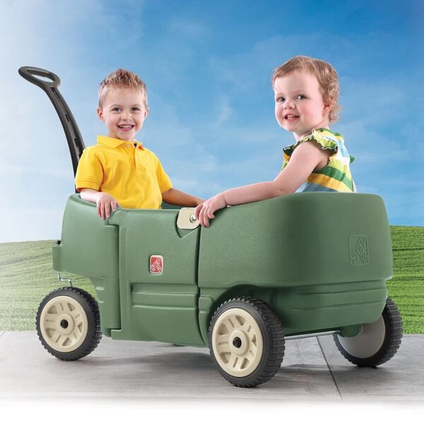 Step2 Kids Handcart Wagon for Two Plus Green