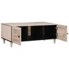 vidaXL Coffee Table with Door Beige 100 x 54 x 40 cm Solid Acacia wood