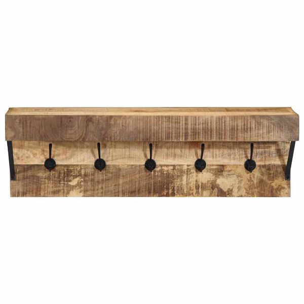 vidaXL Coat Rack with Shelf Brown 73 x 19 x 23 cm Solid Mango wood