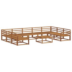 vidaXL Outdoor Sofa Set 10 pcs Natural Solid Acacia Wood
