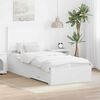 vidaXL Bed Frame with Headboard White 90 x 190 cm Engineered Wood