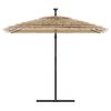vidaXL Garden Parasol with Steel Pole Brown 290x290x238 cm