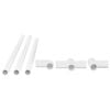 vidaXL PVC Pipe 12 pcs White 12.2 x 1.8 x 500 mm Mterialpp and PE