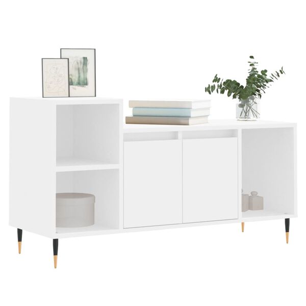 vidaXL TV Cabinet White 100x35x55 cm Engineered Wood