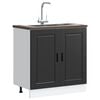 vidaXL Sink Base Cabinet "Porto" Black 80x46x81.5 cm Engineered Wood