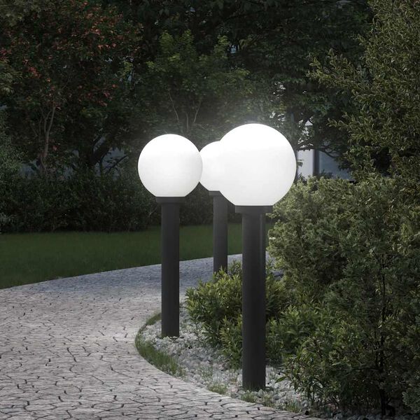 vidaXL Bollard Lights 3 pcs 80 cm Black IP44
