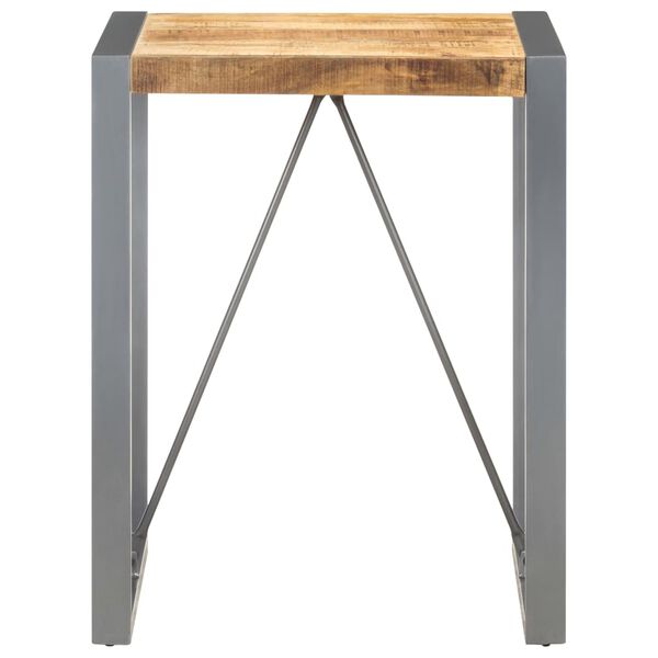 vidaXL Dining Table 60x60x75 cm Solid Rough Mango Wood