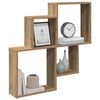 vidaXL Wall Shelf Artisan Oak 80x15x78.5 cm Engineered Wood