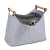 HI Felt Basket with 2 Handles 54x30x40 cm Grey