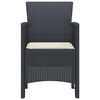 vidaXL Garden Chair 2 pcs Anthracite 53 x 49 x 85 cm Polypropylene
