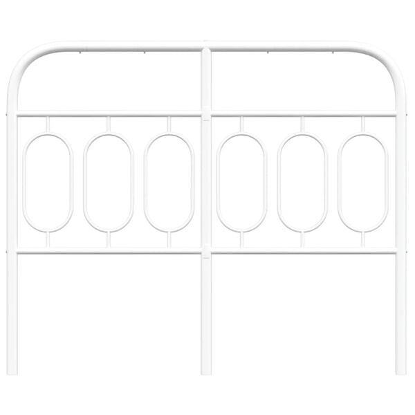 vidaXL Metal Replace Headboard White 120 cm