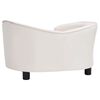 vidaXL Dog Sofa Cream 69x49x40 cm Plush and Faux Leather