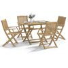 vidaXL 5 Piece Garden Dining Set Solid Wood Acacia
