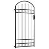 vidaXL Fence Gate Assen with Arched Top Steel 89x200 cm Black