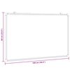 vidaXL Magnetic Whiteboard 100x60x1.7 cm Aluminium
