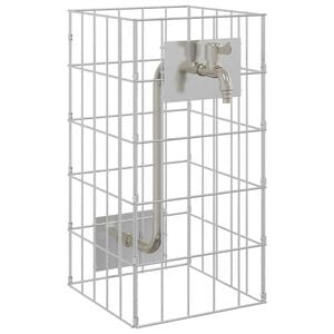 vidaXL Gabion Faucet 4 pcs Silver 25 x 25 x 50 cm Galvanised Steel
