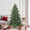 vidaXL Artificial Hinged Christmas Tree Green 180 cm PVC and Steel