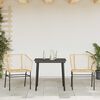 vidaXL 3 Piece Garden Dining Set Brown Poly Rattan Glass