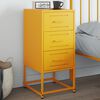 vidaXL Bedside Cabinet Mustard Yellow 36x39x78 cm Steel