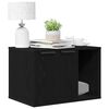 vidaXL Cat Litter Box Enclosure Black Oak 60x40x40 cm Engineered Wood