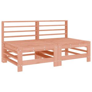 vidaXL Garden Middle Sofas 2 pcs Solid Wood Douglas