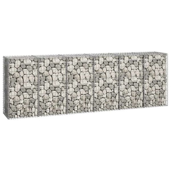 vidaXL Gabion Wall with Covers Galvanised Steel 300x50x100 cm