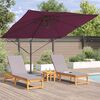 vidaXL Roma Parasol Red 286 x 284 x 265 cm Aluminium and Polyester
